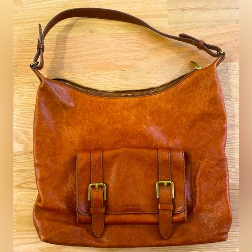 Fossil 100% Leather Cleo Hobo Shoulder Bag